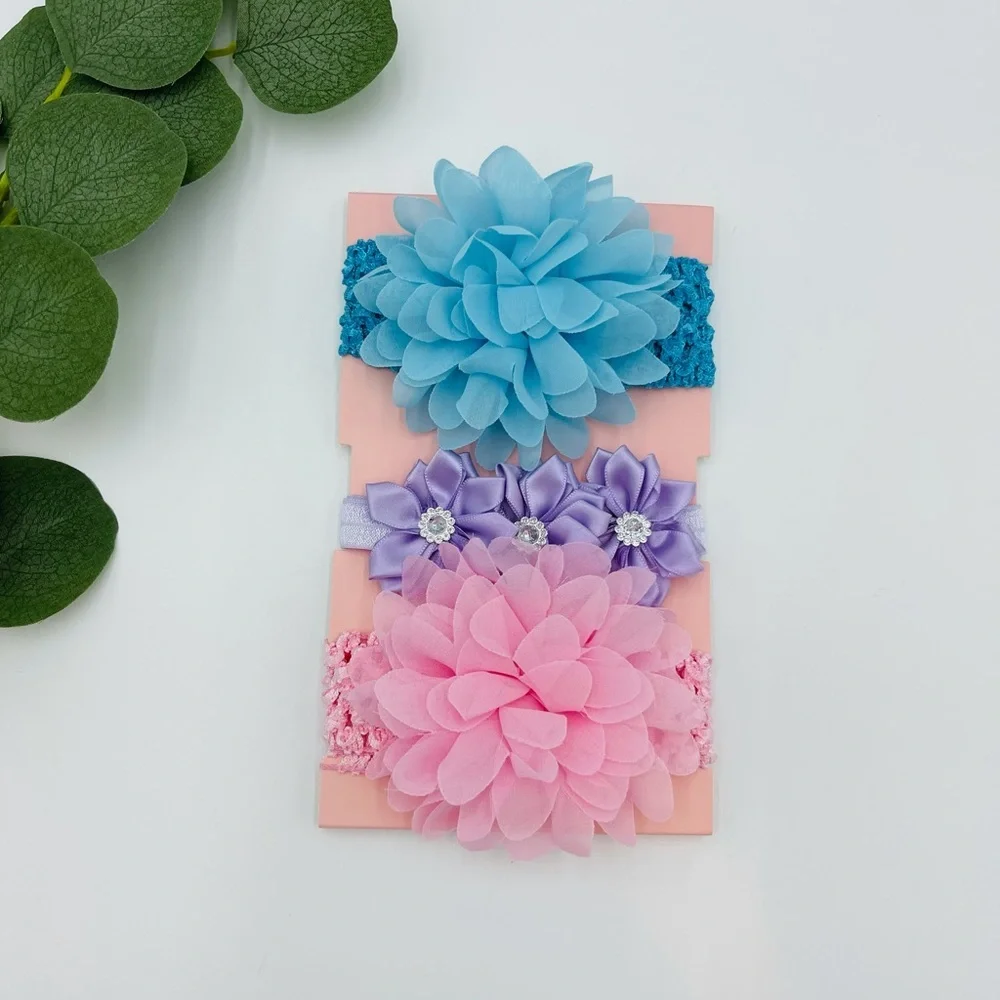 NWT BABY GURL TODDLER FLORAL BOW HEADBANDS